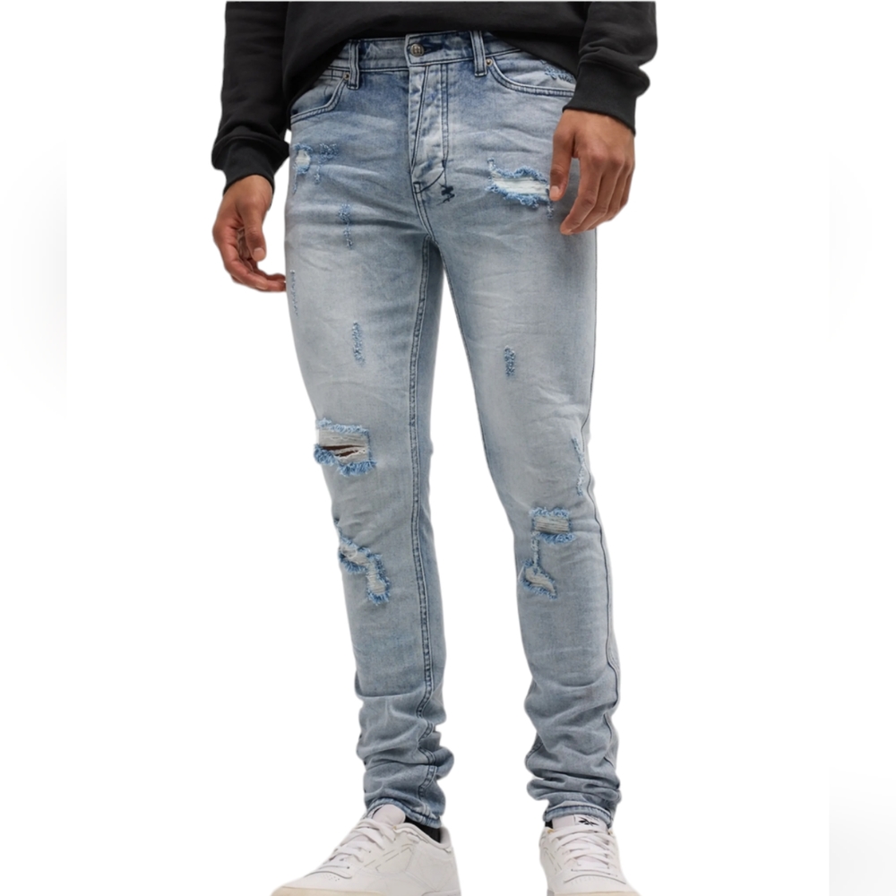 Ksubi Men's Van Winkle Trashed Dreams Skinny Jeans size 31 × 33